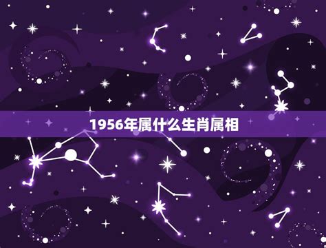 1956年属相|1956年是什么生肖年 56年出生的人属什么